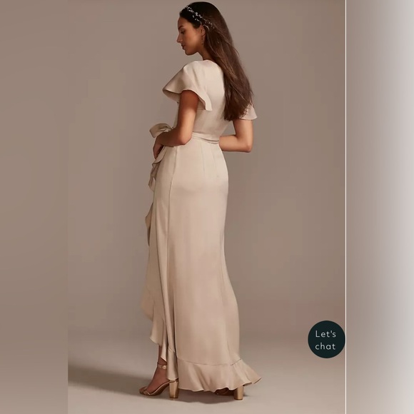 #523 DB Studio Celebrate Flutter Satin Ruffle Dress size 12 NWT - Picture 5 of 14